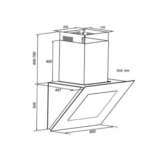 Kích thước Máy hút mùi Spelier SP 888