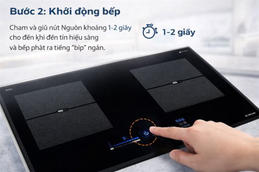 Bước 2_ Khởi động bếp
