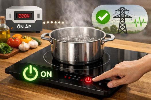 Bước 4_ Thử lại sau khi điện áp ổn định