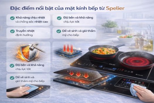 Đặc điểm nổi bật của mặt kính bếp từ Spelier
