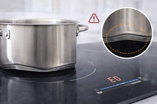 Đáy nồi bị cong hoặc không phẳng