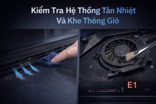 Kiểm tra hệ thống tản nhiệt và khe thông gió
