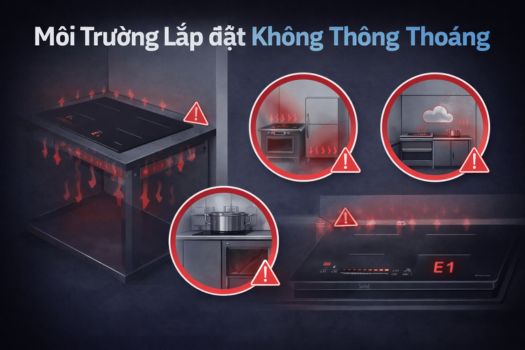 Môi trường lắp đặt không đảm bảo thông thoáng