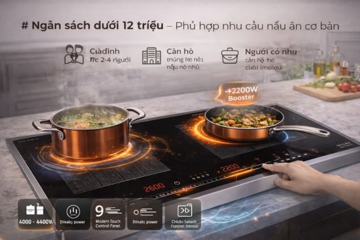# Ngân sách dưới 12 triệu – Phù hợp nhu cầu nấu ăn cơ bản