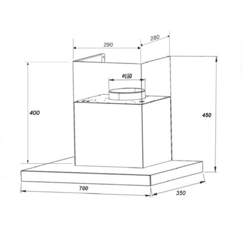 Máy hút mùi Spelier SP-109MC Plus 9 Kích thước máy hút mùi Spelier SP-109MC Plus