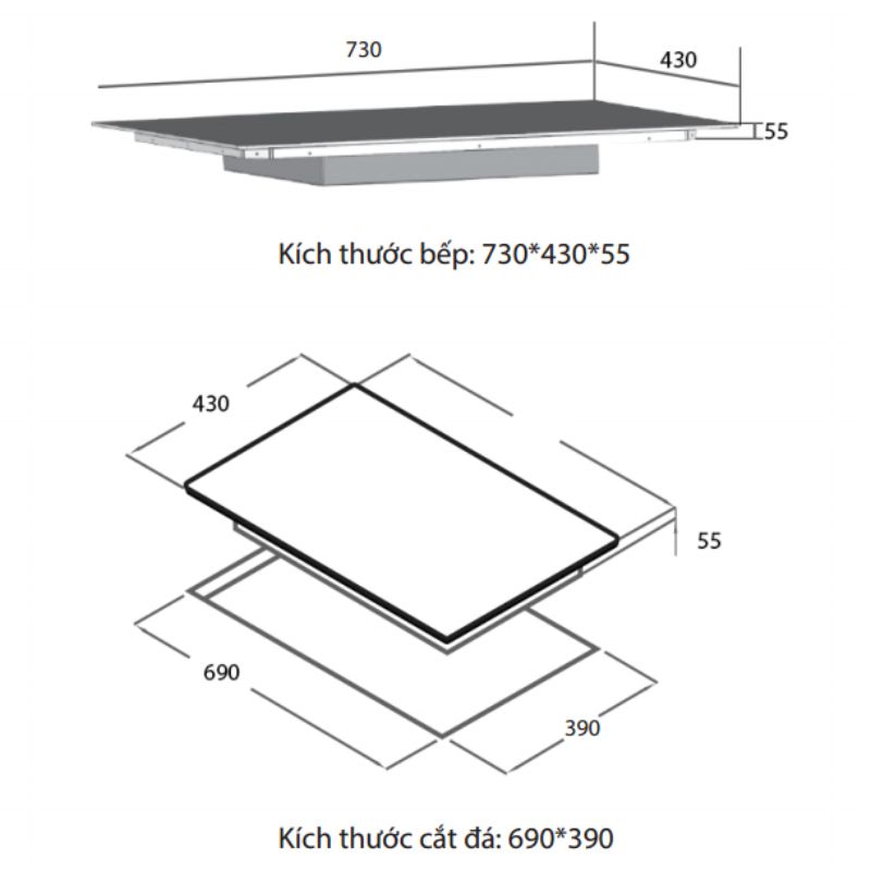 Bếp từ đôi Spelier STL 520S 3 thong so bep tu doi spelier stl 520s