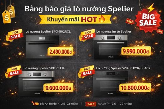 Bảng báo giá lò nướng Spelier cập nhật khuyến mãi Hot