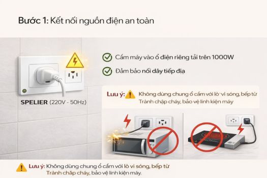 Bước 1_ Kết nối nguồn điện an toàn