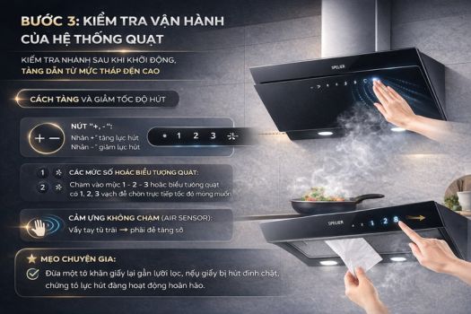 Bước 3: Kiểm tra vận hành của hệ thống quạt