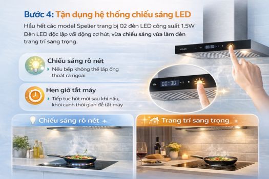 Bước 4_ Tận dụng hệ thống chiếu sáng LED