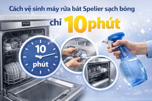Cách vệ sinh máy rửa bát Spelier sạch bóng chỉ tốn 10 phút