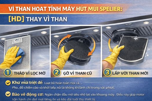 Vỉ than hoạt tính máy hút mùi Spelier