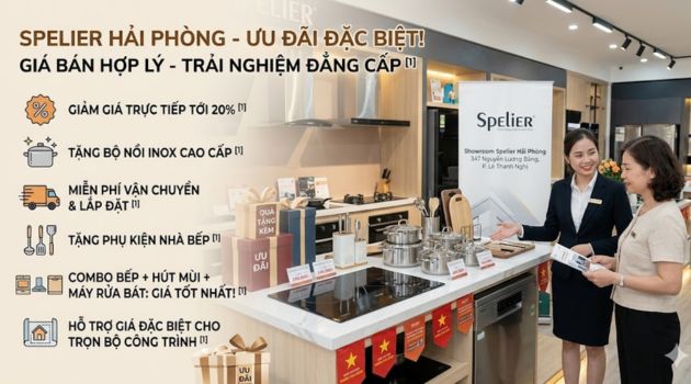 Cửa hàng spelier hải phòng có nhiều chương trình khuyến mãi