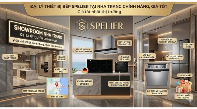 Đại lý thiết bị bếp Spelier tại Nha Trang chính hãng, giá tốt