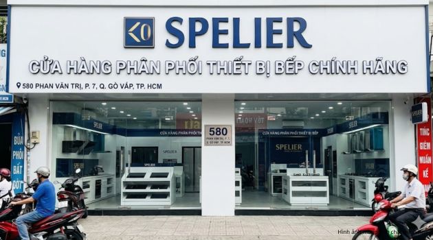 cửa hàng phân phối thiết bị bếp Spelier Địa chỉ_ 580 Phan Văn Trị, P. 7, Quận Gò Vấp,TP. Hồ Chí Minh